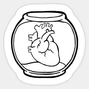 Fishbowl Heart Sticker